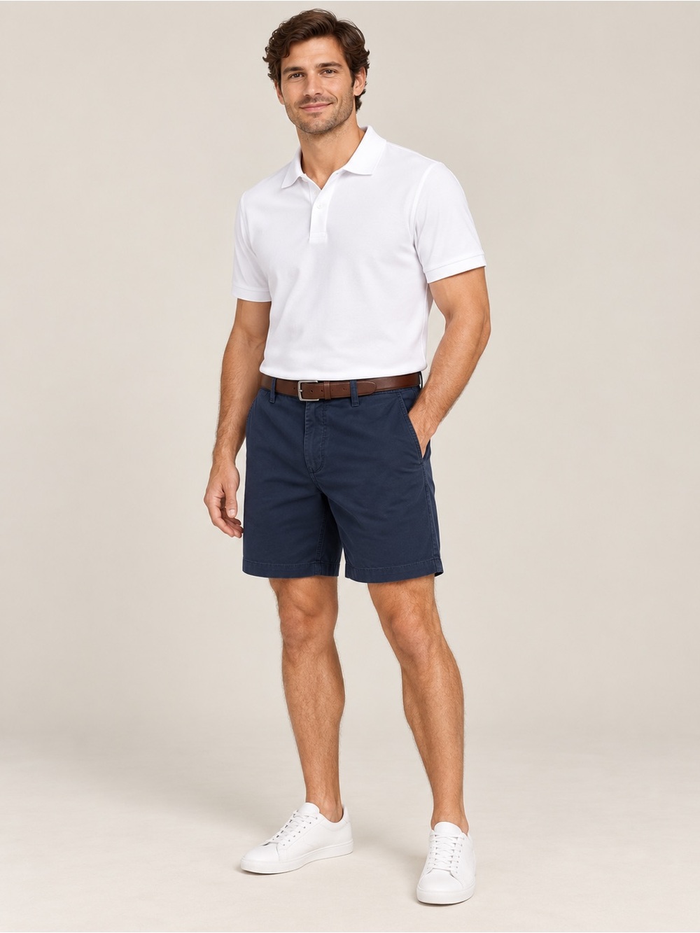 NWT IZOD Dockside Men’s Navy Shorts Size 38 7 Inch Inseam